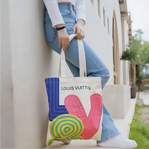 Louis Vuitton & Exhibition Eco Canvas Tote Bag - Picture 2 of 3